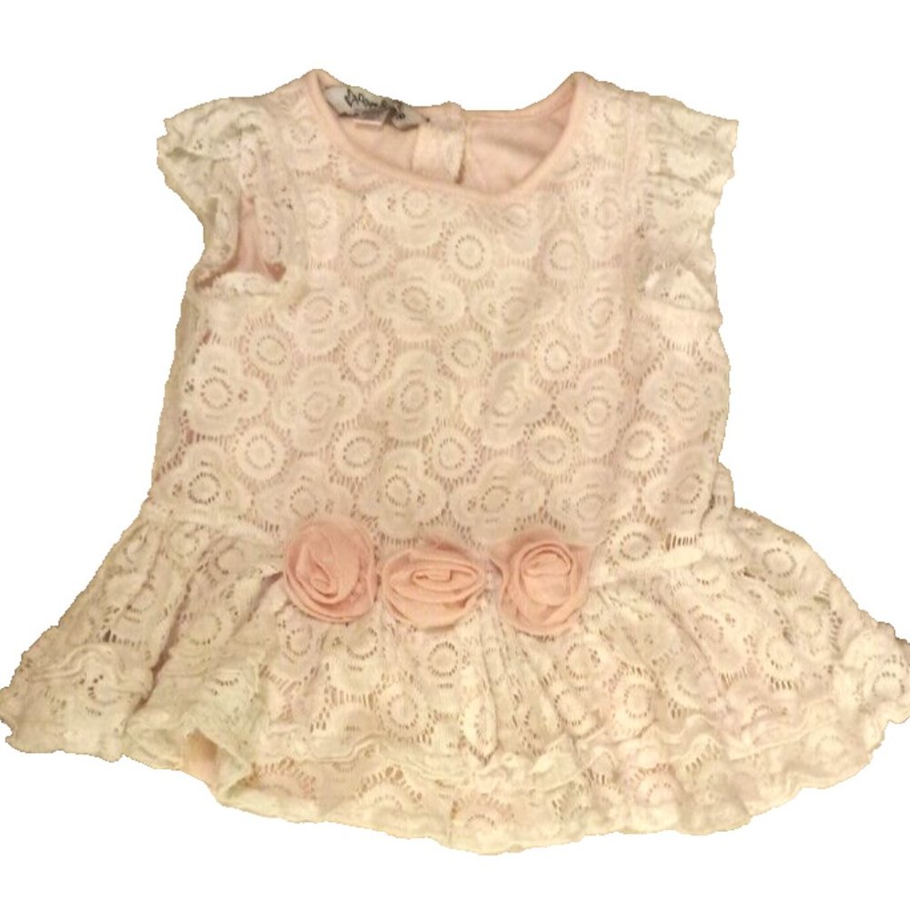 pippa and julie dress 12 months baby infant lace roses